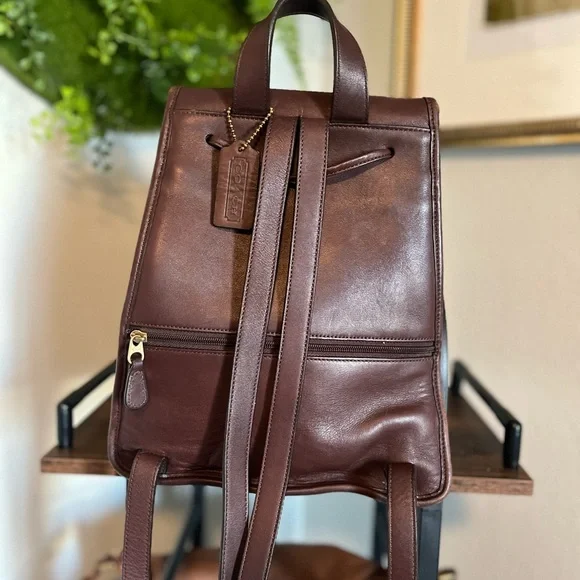 Coach Rich Brown Leather Backpack - Picture 3 of 5